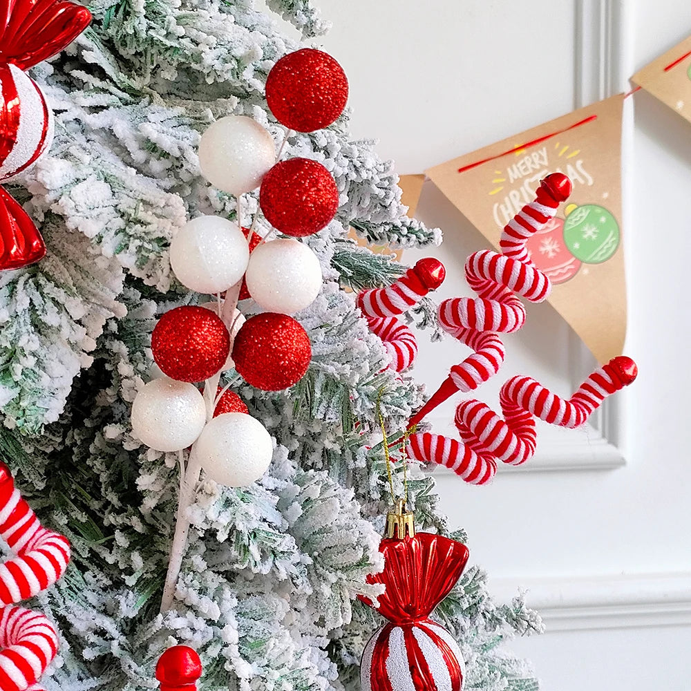 Red & White Bell Candy Christmas Ornaments - Image 13