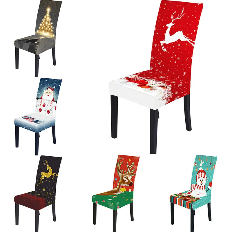 Festive Santa & Snowman Christmas Chair Covers - Image 5