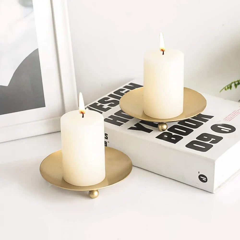 Elegant Gold Plated Candle Holders for Festive Decor - Image 19