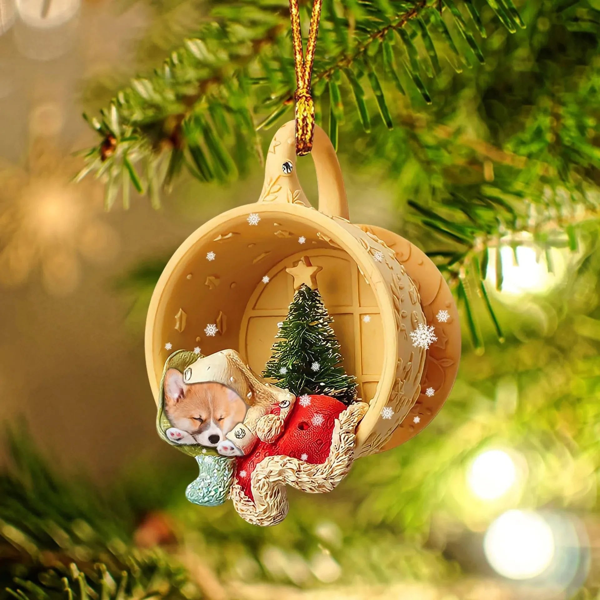 Charming Acrylic Dog Ornaments for Festive Decor - Image 5
