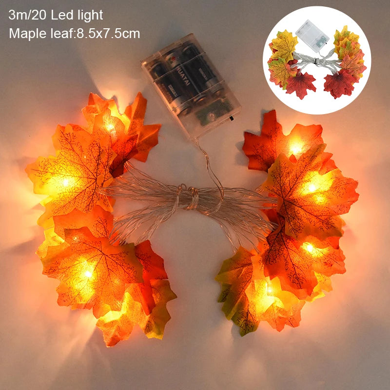20LED Maple Leaf Fairy Lights for Festive Decor - Image 6