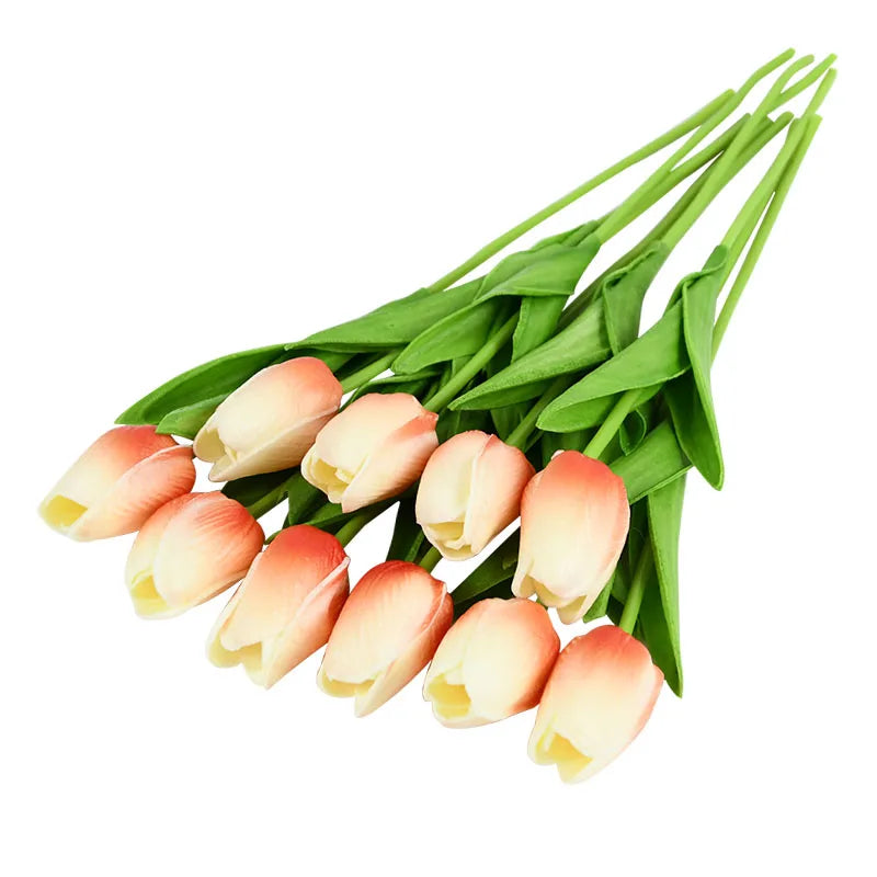 10PCS Real Touch Tulip Bouquet for Holiday Decor - Image 27