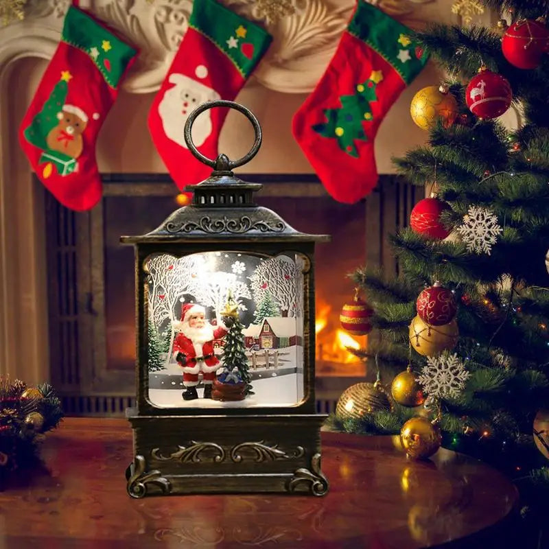 Enchanting Lighted Christmas Snow Globe Lantern - Image 3