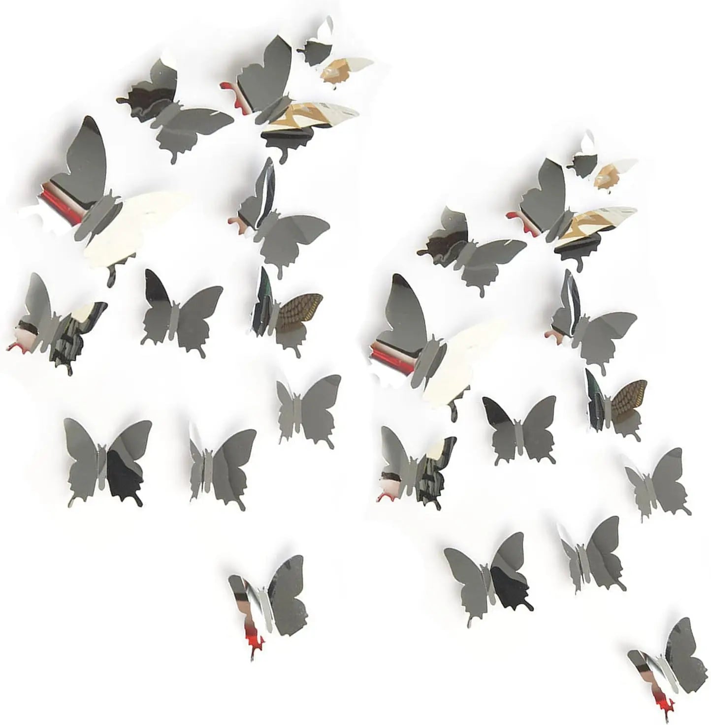 12PC 3D Butterfly Mirror Wall Stickers for Christmas Decor - Image 20
