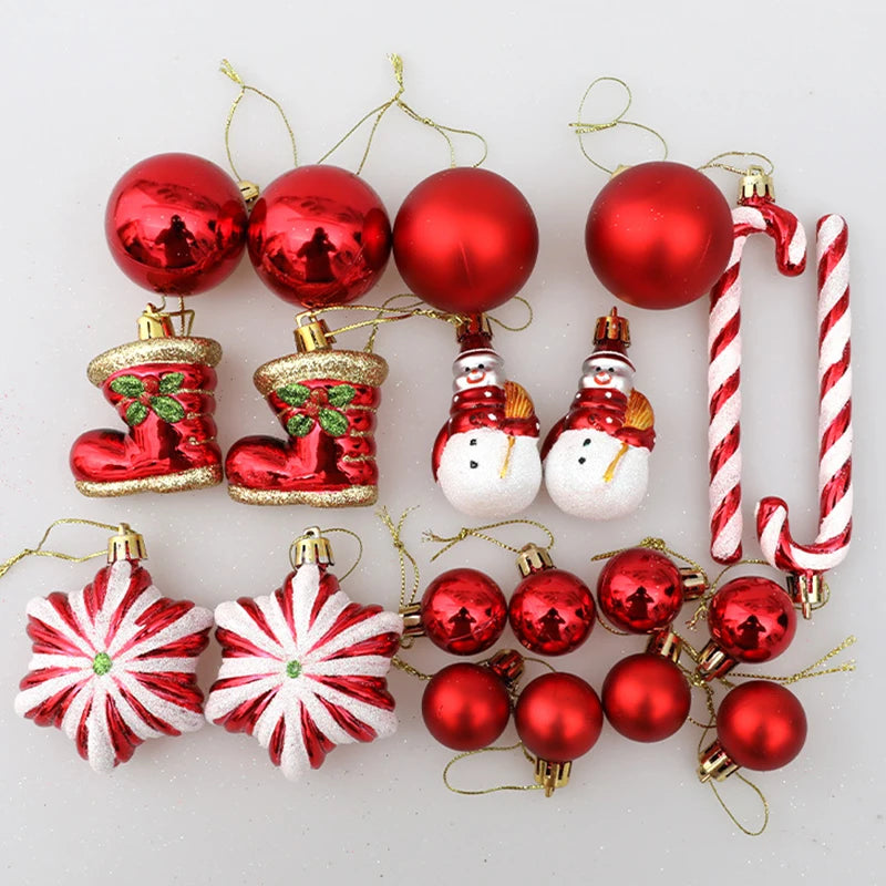 Charming Red Candy Cane Christmas Tree Ornaments Set - Image 7