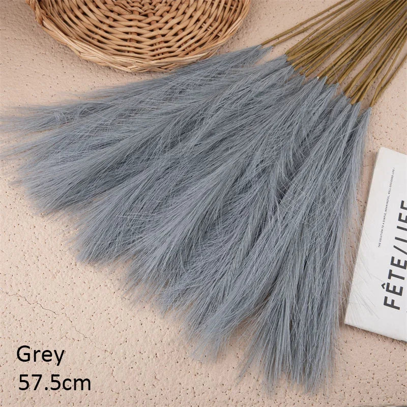 10 Pcs Blue Pampas Grass for Christmas Decor - Image 18