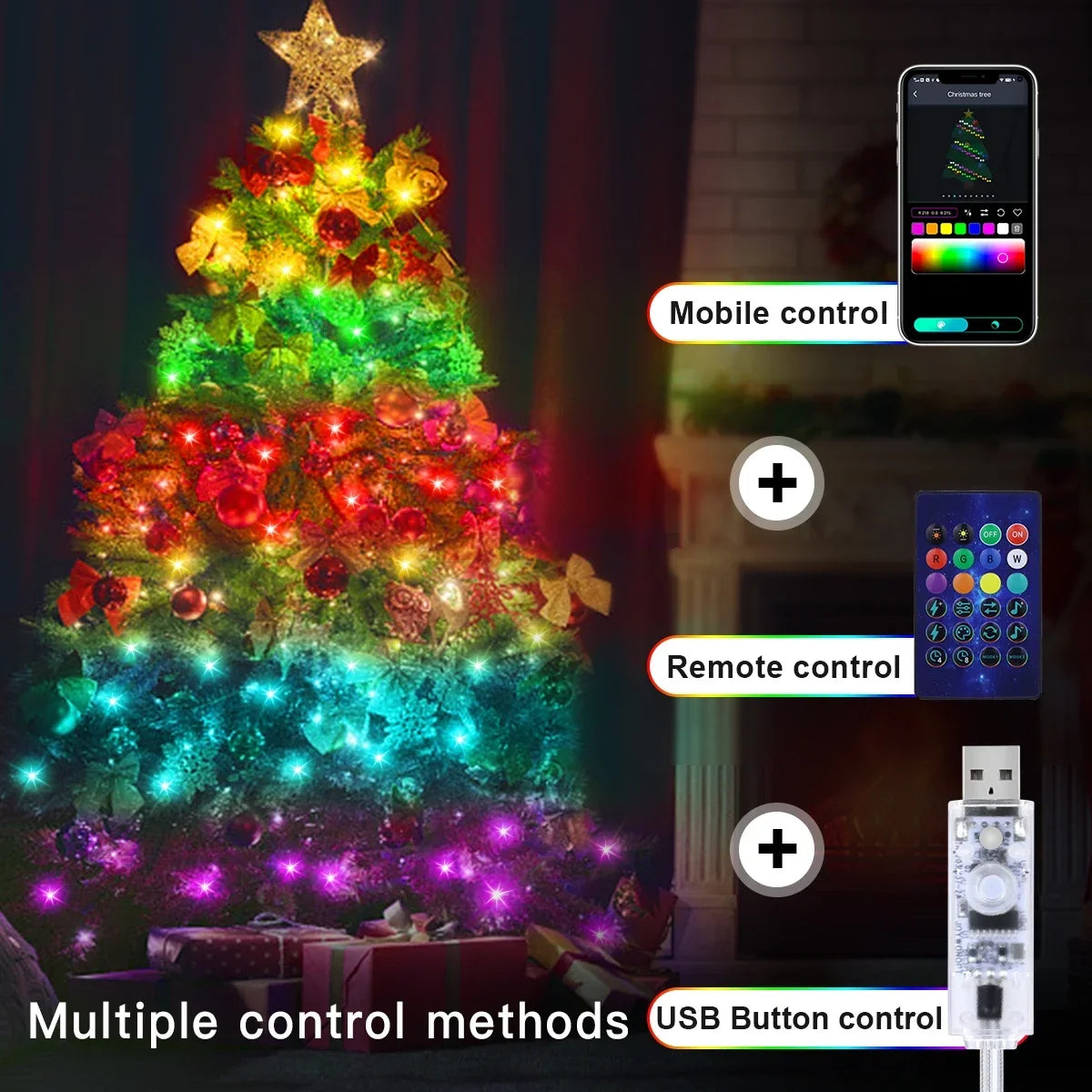 Programmable RGB LED Fairy Lights for Christmas - Image 6