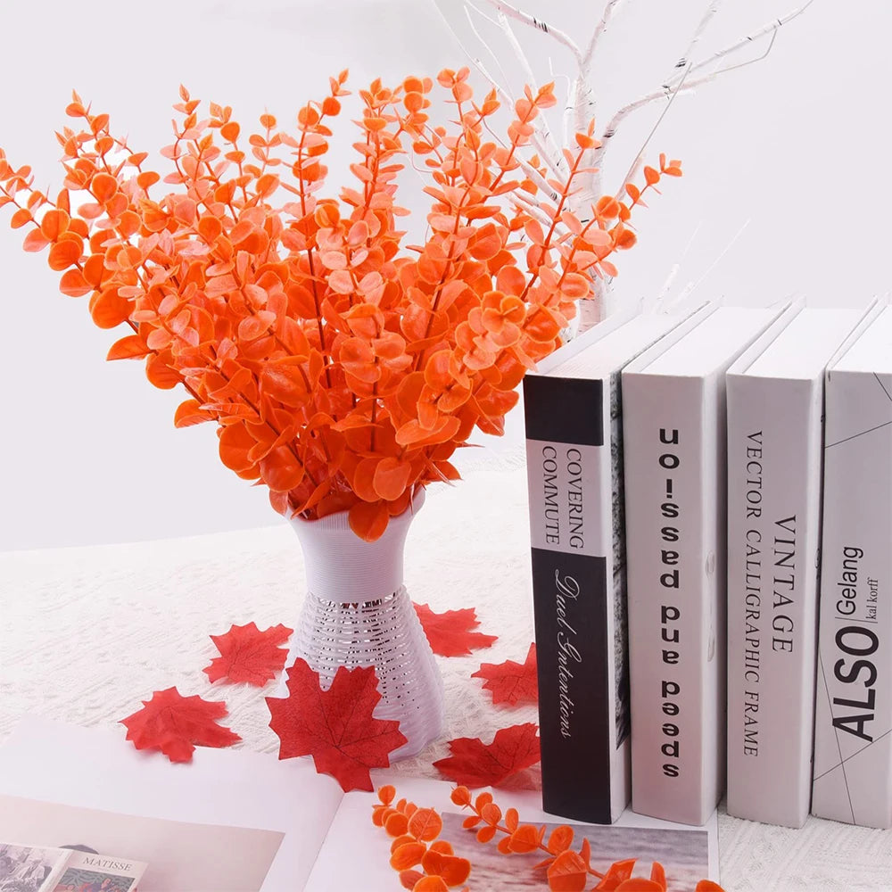 5pcs Gold Eucalyptus Branches for Christmas Decor - Image 35