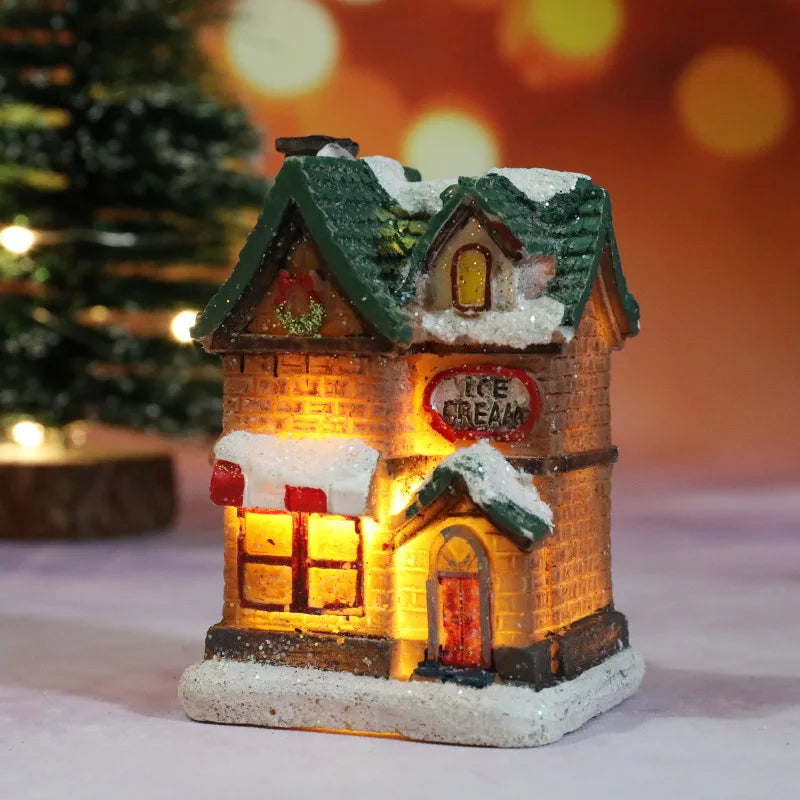 Enchanting LED Lighted Christmas Village Ornaments - Image 17