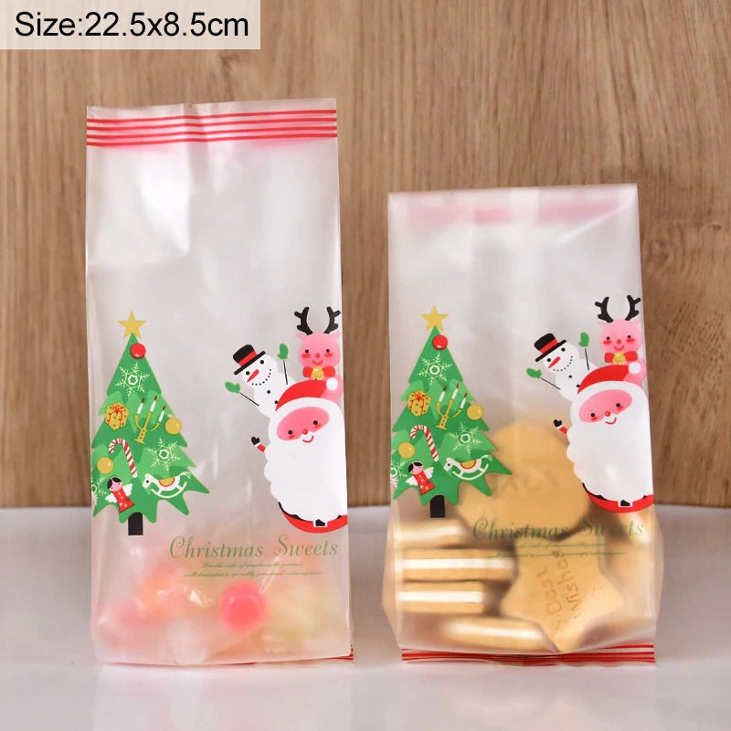 25/50PCS Snowman Christmas Cookie Gift Bags - Image 4