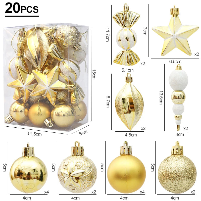 Charming Red Candy Cane Christmas Tree Ornaments Set - Image 2