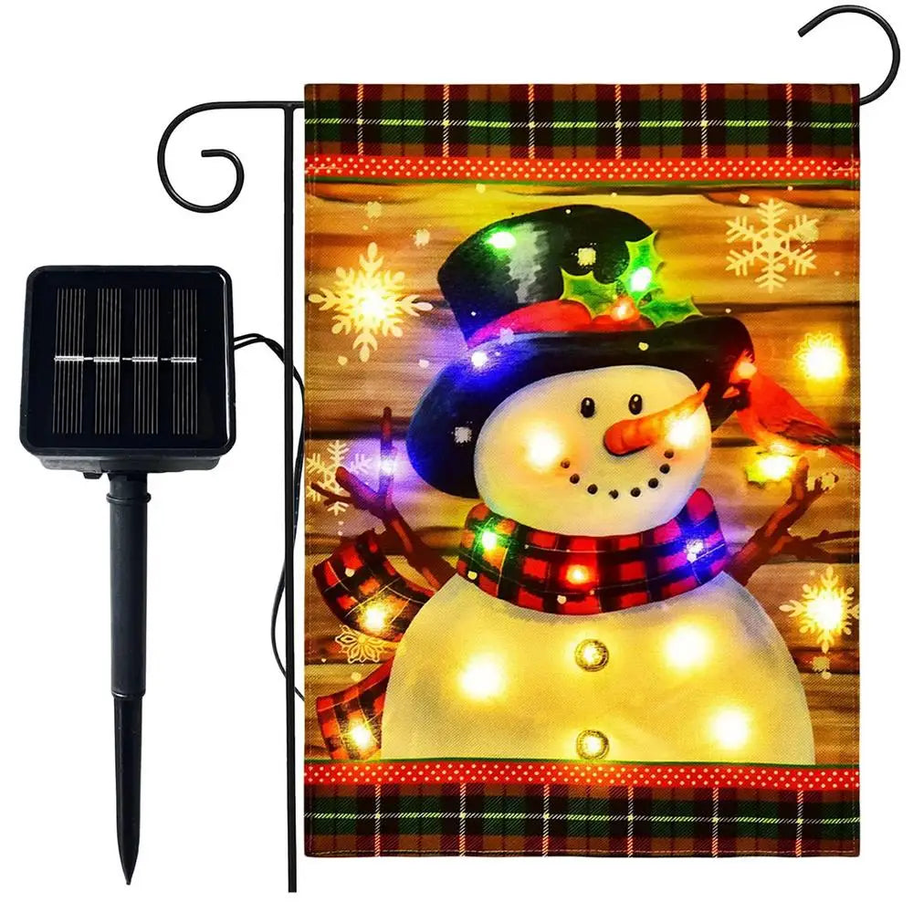 Christmas Owl Window Stickers & LED Snowman Decor - Image 2