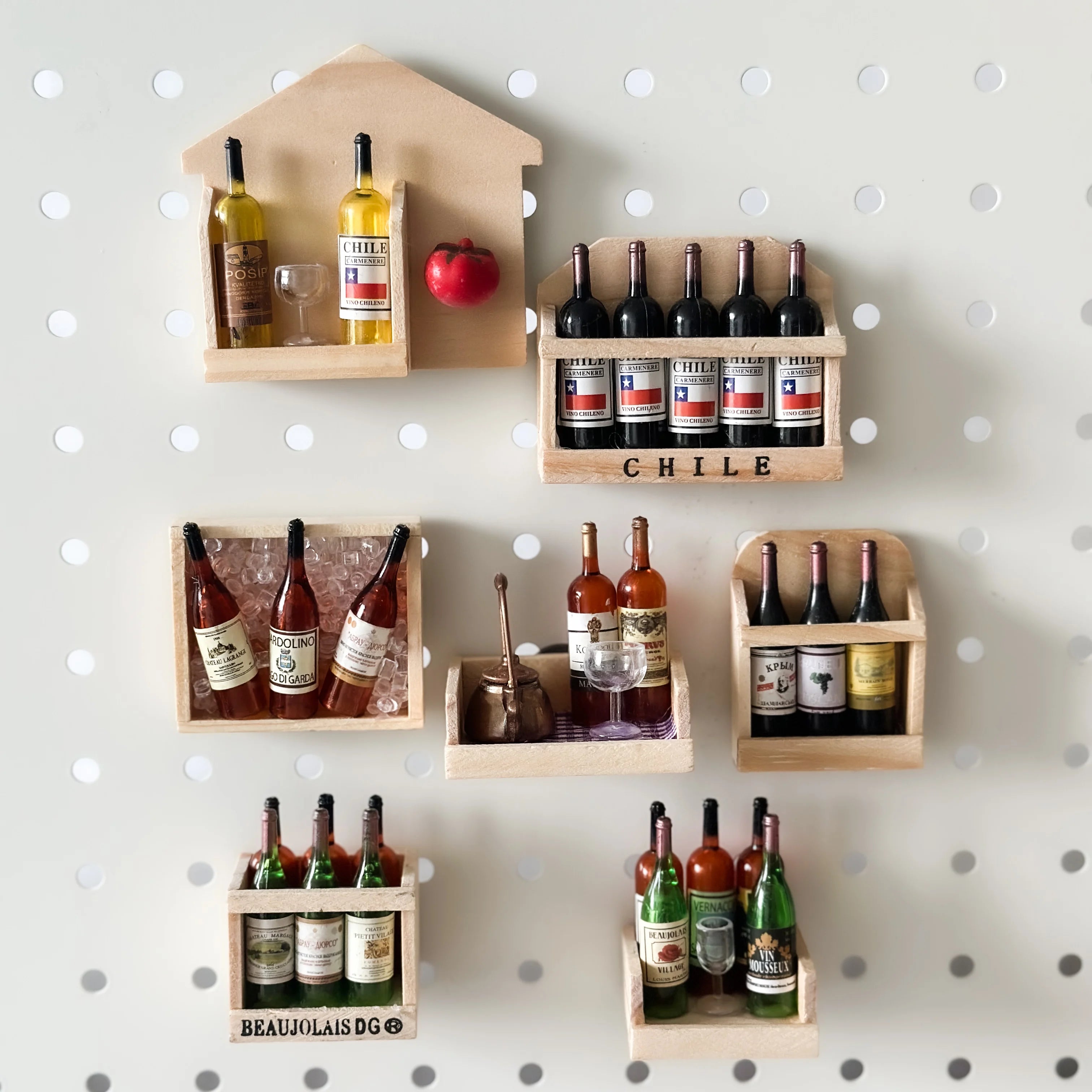 Charming Christmas 3D Wooden Wine Bottle Magnets - Image 18