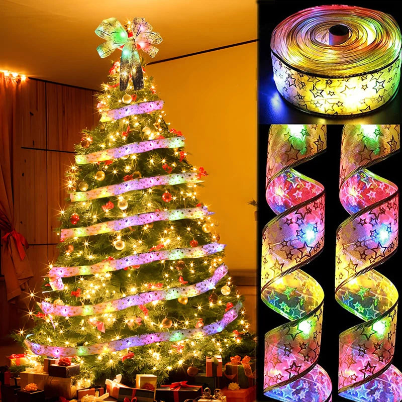 Glowing Christmas LED Ribbon Lights for Festive Decor