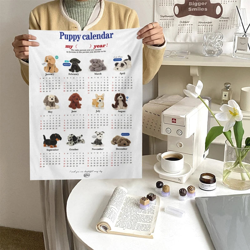 Festive Calendar Tapestry for Charming Holiday Decor