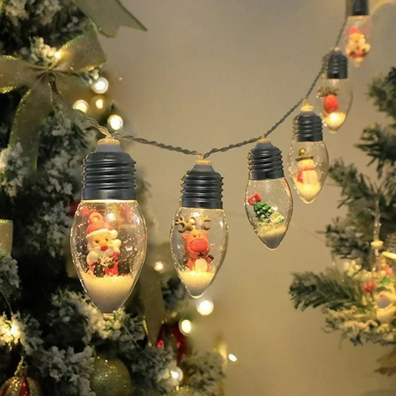 Charming Santa Claus LED String Lights for Christmas - Image 3
