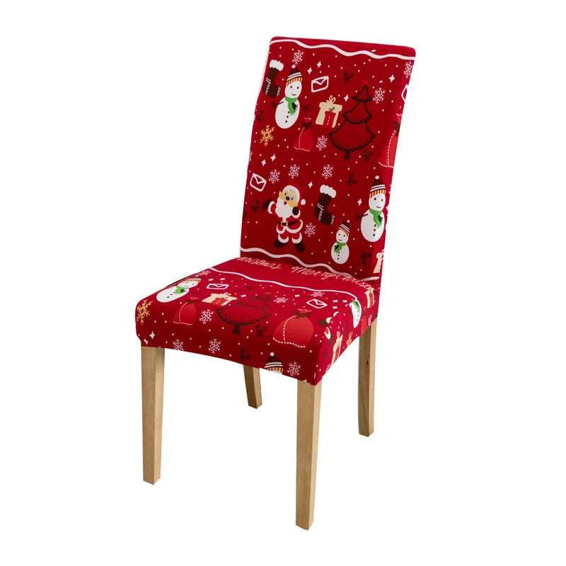 Stretchable Holiday Chair Covers - Festive Dining Décor - Image 2