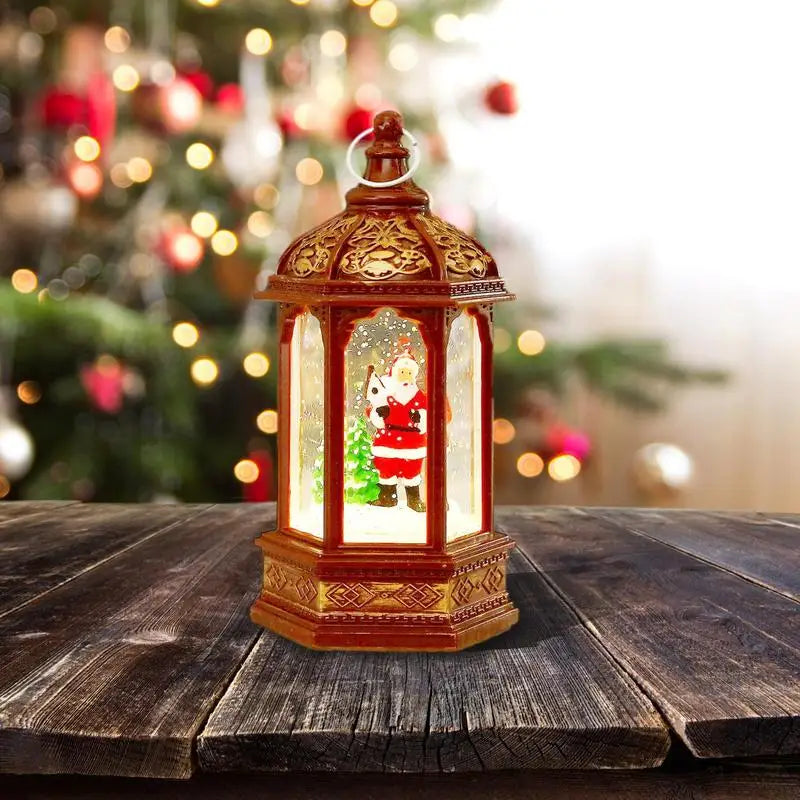 Glittering Christmas Lanterns: Retro Snowman Night Light - Image 7