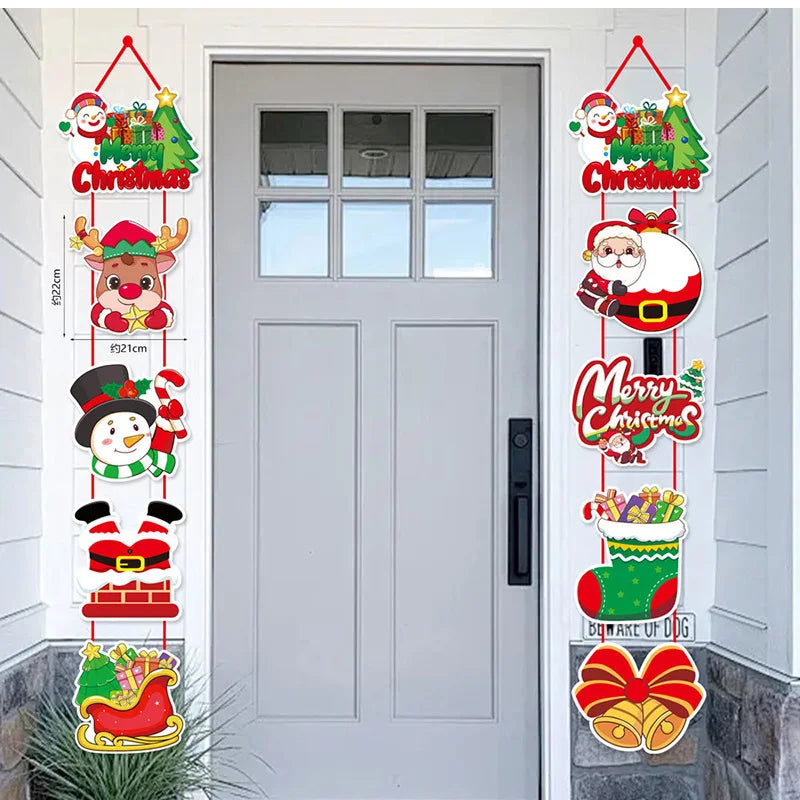 Festive Santa & Snowman Christmas Door Hanger - Image 12