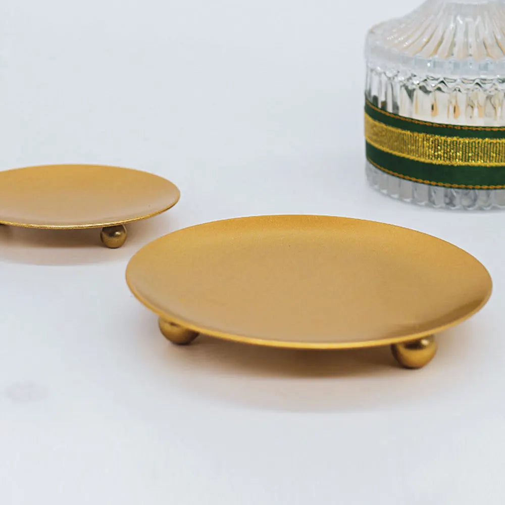 Elegant Gold Plated Candle Holders for Festive Decor - Image 13