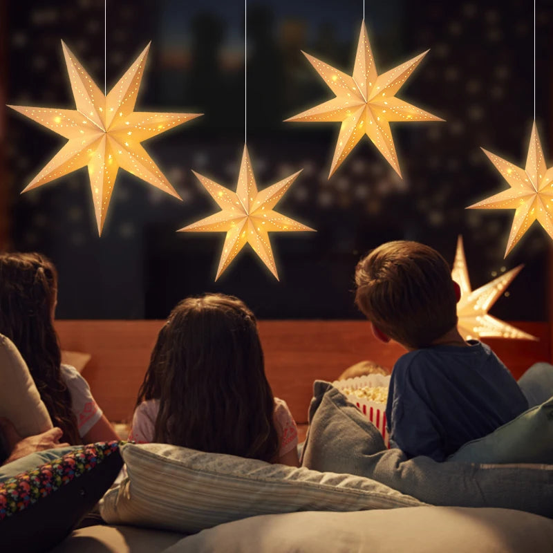 Festive Hollow Star Hanging Pendant Light - Image 7