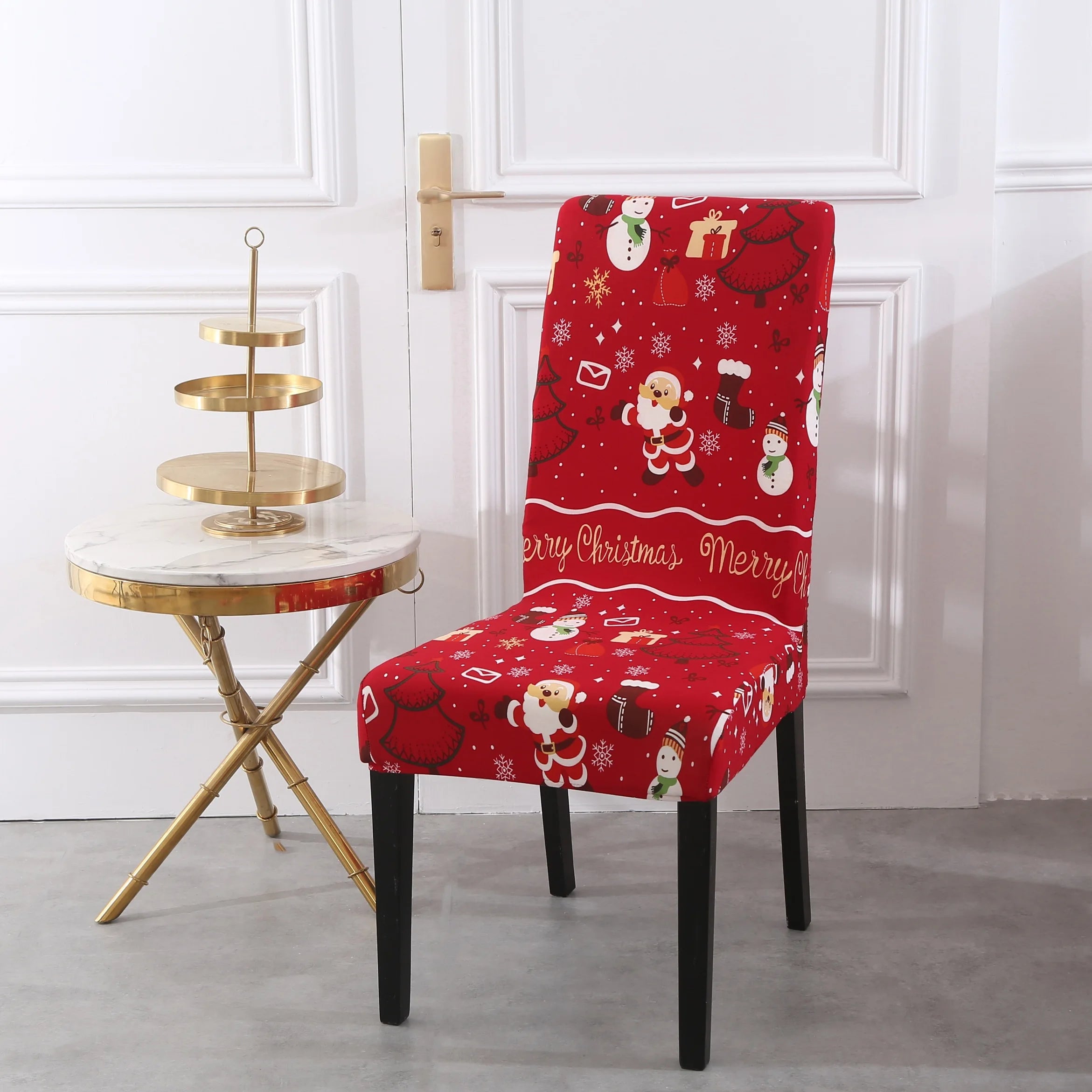 Festive Washable Dining Chair Cover for Christmas - Image 4