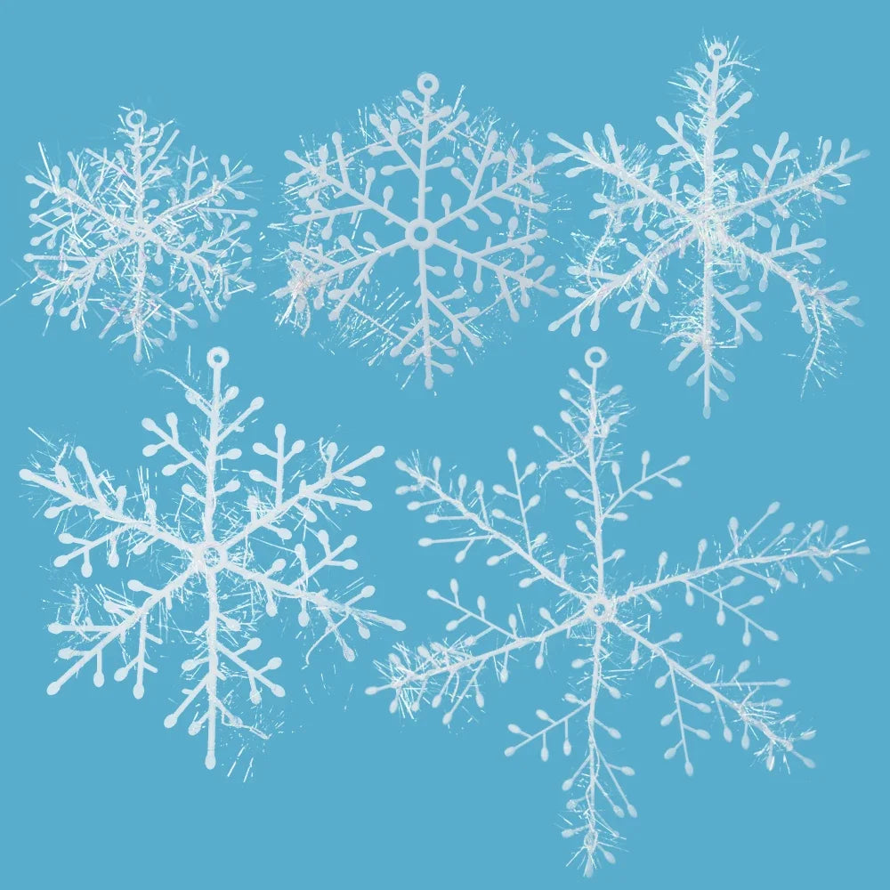 Glittering Snowflake Ornaments for Festive Decor - Image 8