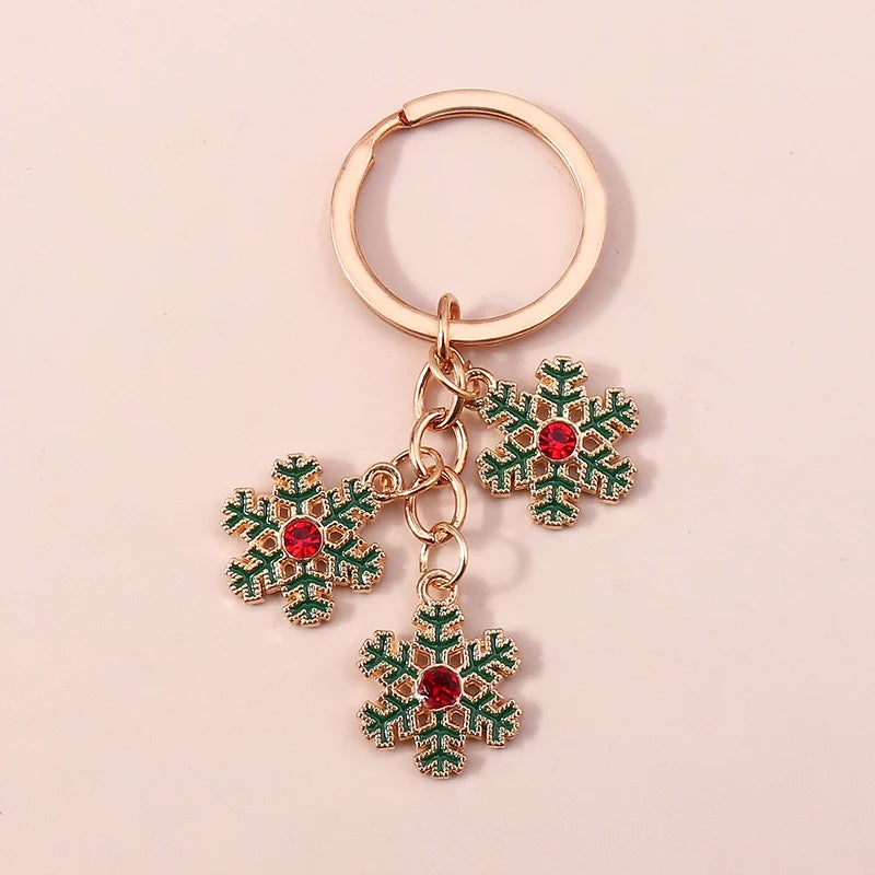 Charming Christmas Keychain: Santa & Snowman Duo - Image 46