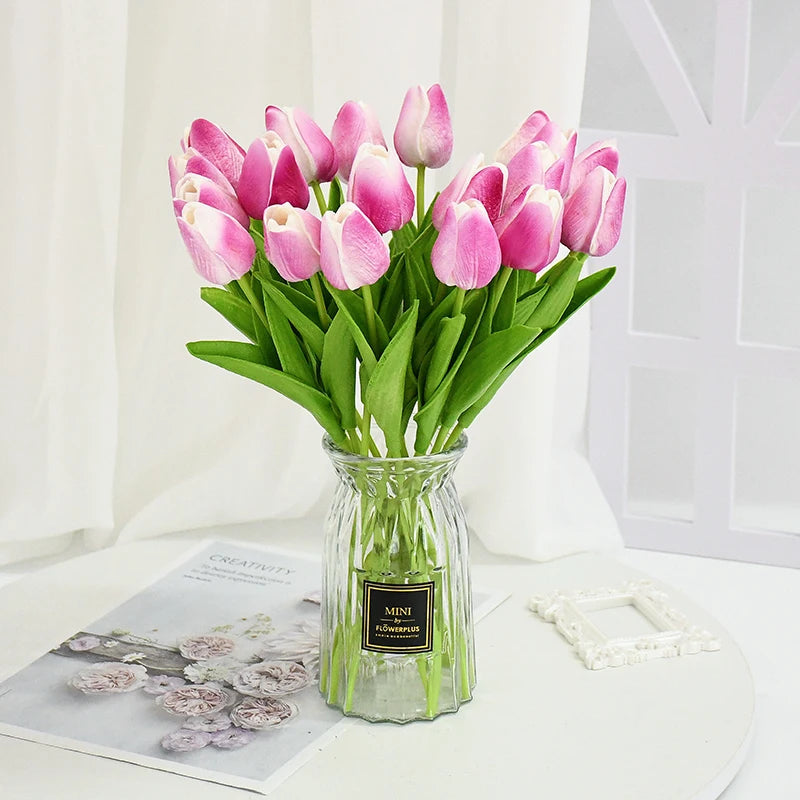 10/30pcs Realistic Artificial Tulip Flowers for Holiday Decor - Image 10