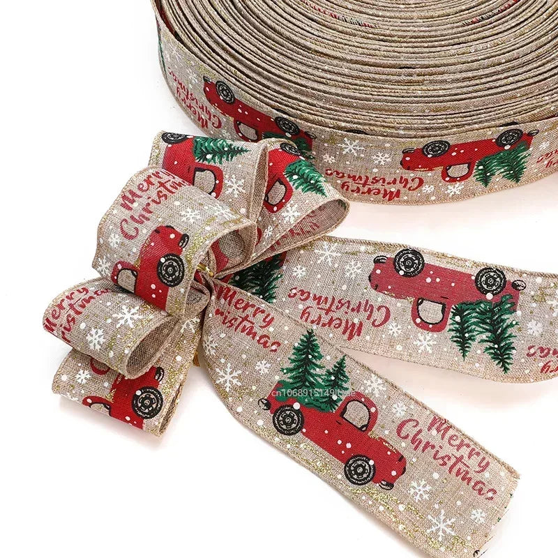 Festive Burlap Christmas Ribbon for Beautiful Gift Wrapping