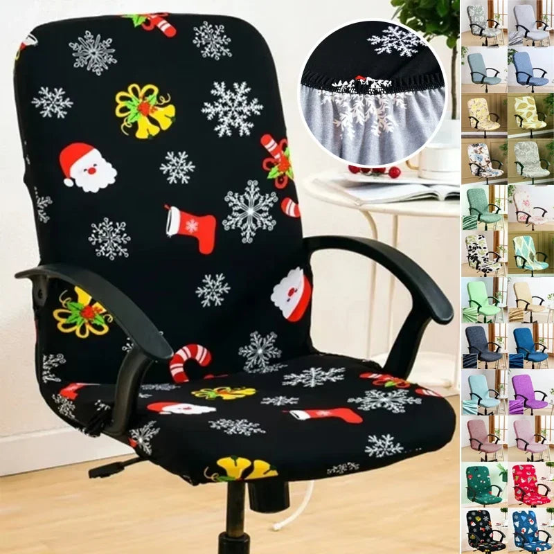 Festive Elastic Christmas Chair Cover – Anti-Slip Design