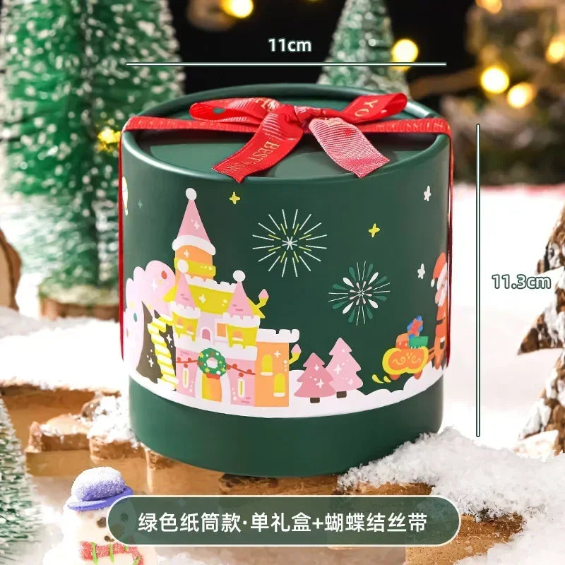 Festive Round Candy Gift Box for Holidays - Image 2