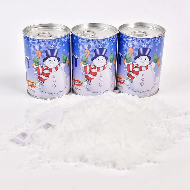 Festive 6-Piece Resin Snow Canister Set - Image 3