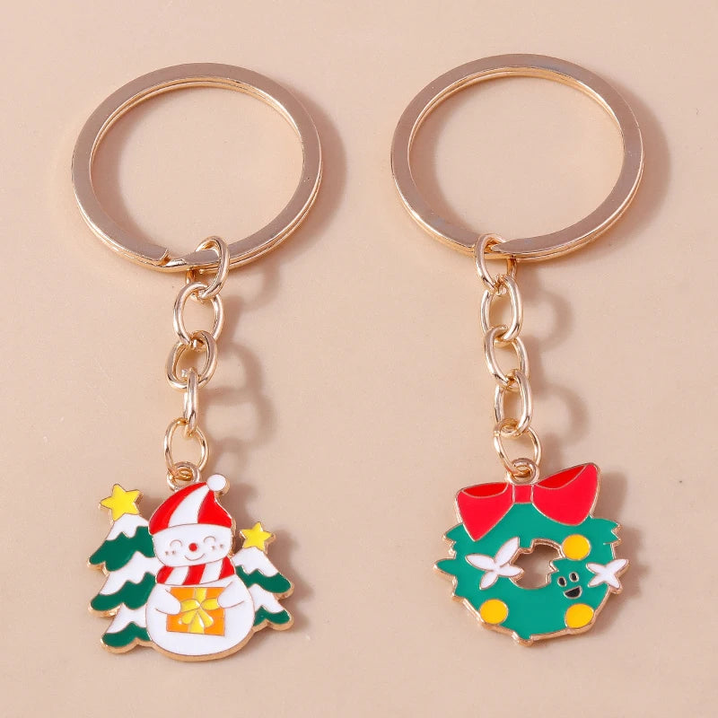 Charming Christmas Keychain: Santa & Snowman Duo - Image 14