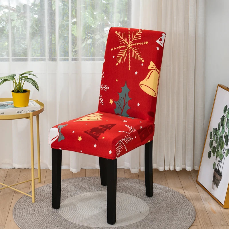 Festive Elastic Chair Covers for Christmas Gatherings - Image 12