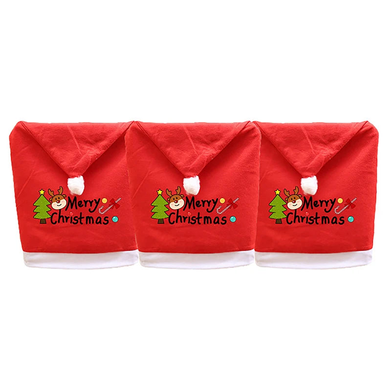 Red Santa Claus Hat Chair Covers for Christmas - Image 6