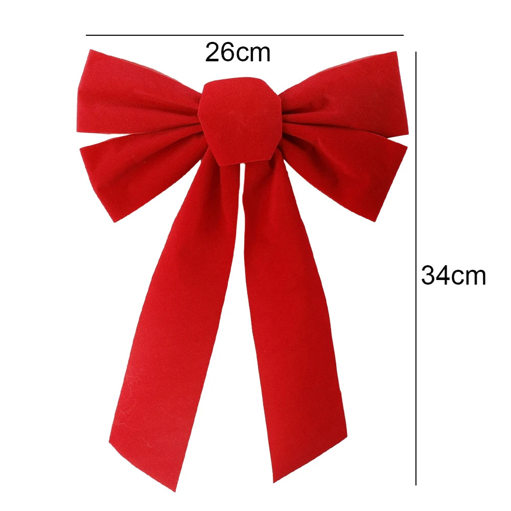 Large Red Velvet Bow for Festive Tree & Wreath - Image 17