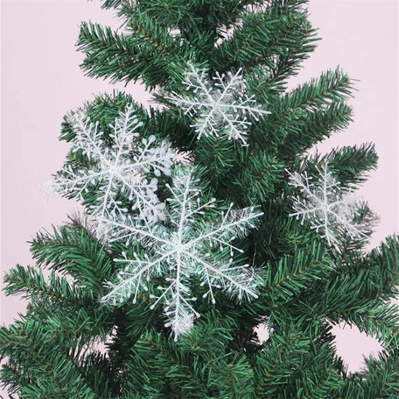 30pcs Festive White Snowflake Ornaments for Christmas - Image 3