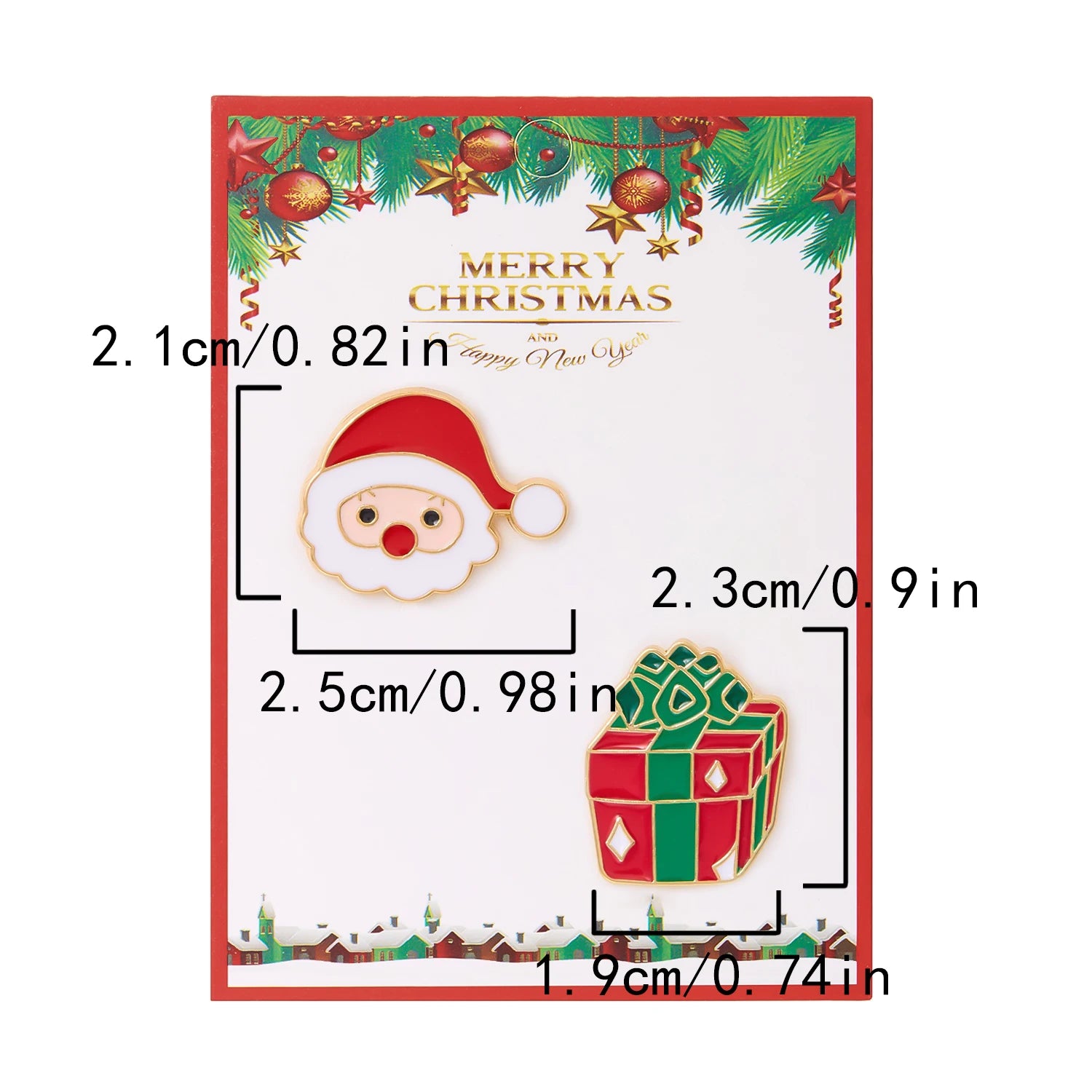 Charming Christmas Brooches Set: Santa & Tree - Image 10