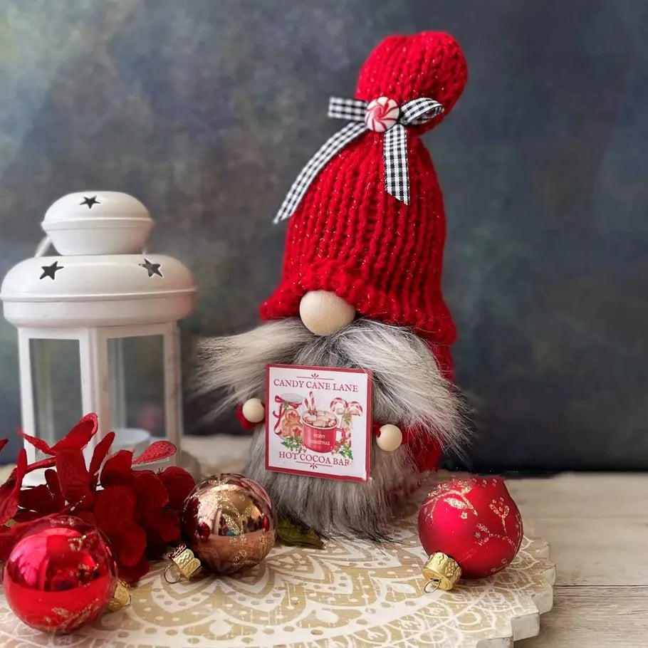 Adorable Faceless Santa Gnome Plush Ornament - Image 19