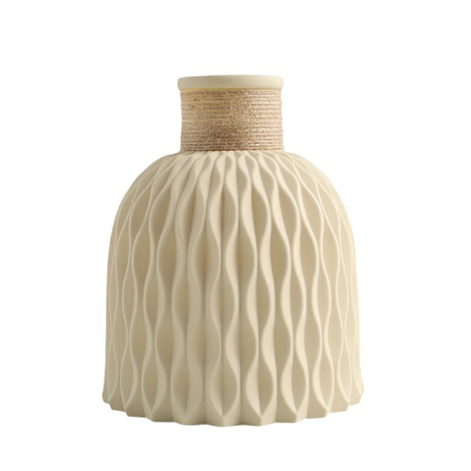 Nordic Style Ceramic-Look Plastic Flower Vase - Image 17
