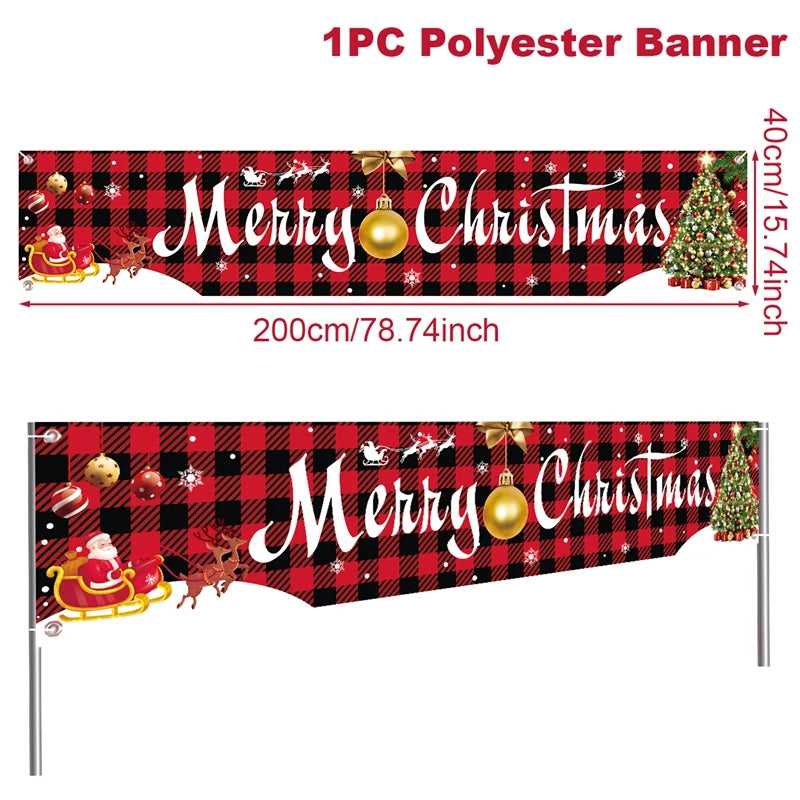 Charming Christmas Outdoor Banner for Holiday Cheer - Image 8