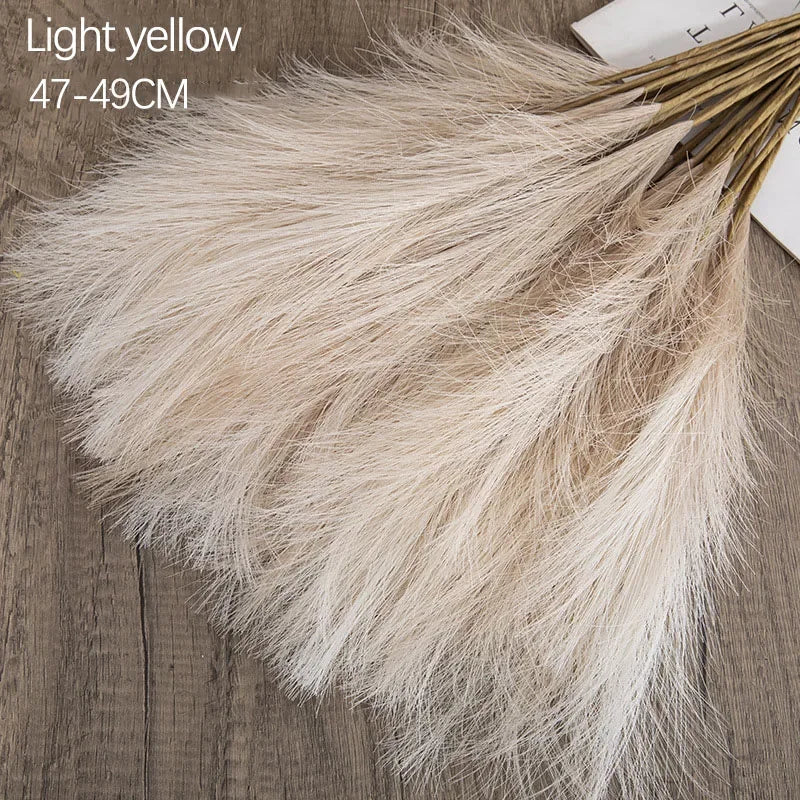 10 Pcs Blue Pampas Grass for Christmas Decor - Image 12