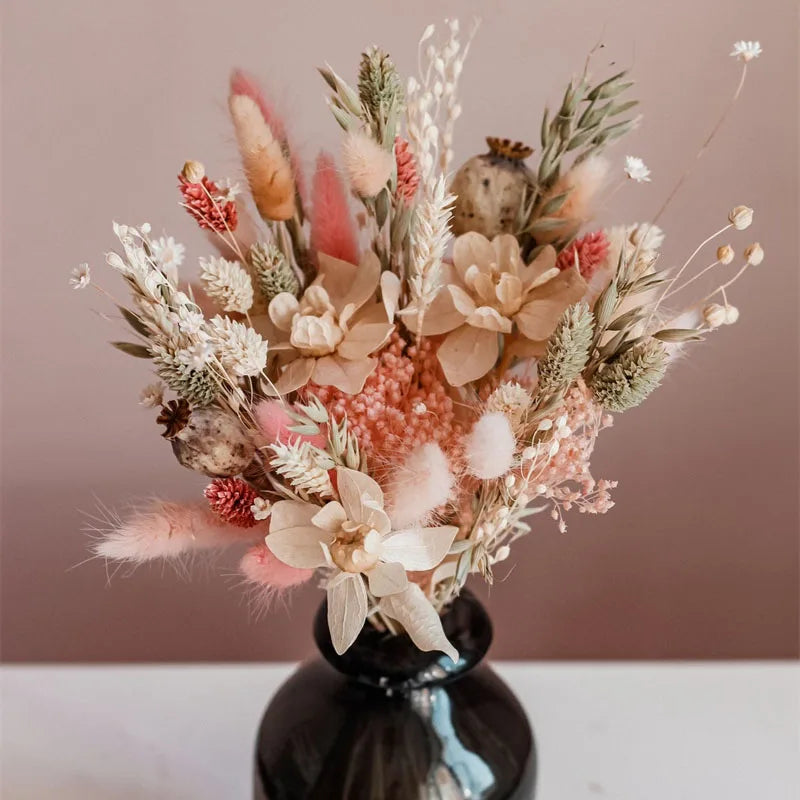 30CM Boho Dried Flower Bouquet for Christmas Decoration