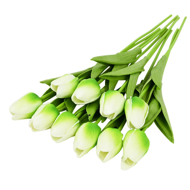 10PCS Real Touch Tulip Bouquet for Holiday Decor - Image 19