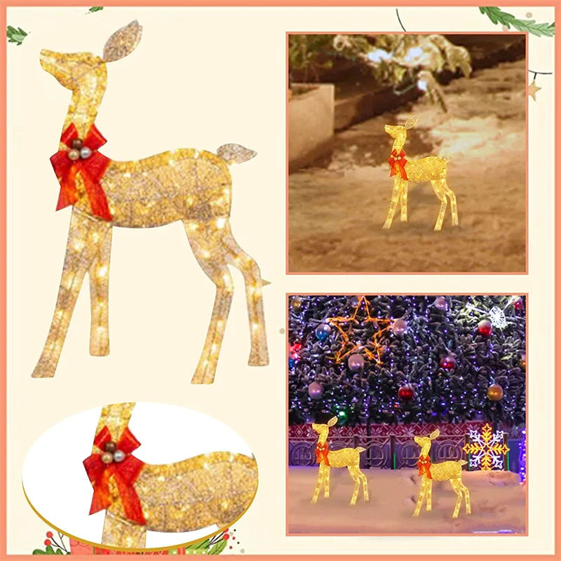 Enchanting LED Lighted Reindeer Family Décor - Image 7
