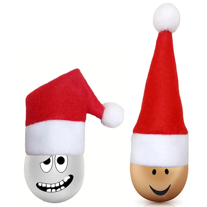 Festive Mini Santa Hat Bottle Covers for Christmas - Image 9