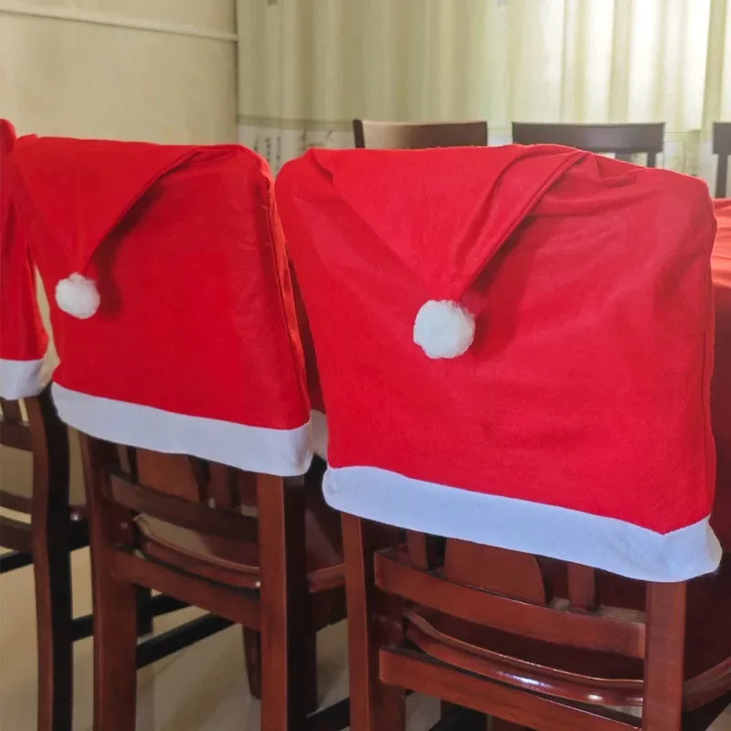 Festive Red Santa Hat Chair Covers - 2 Pack - Image 11