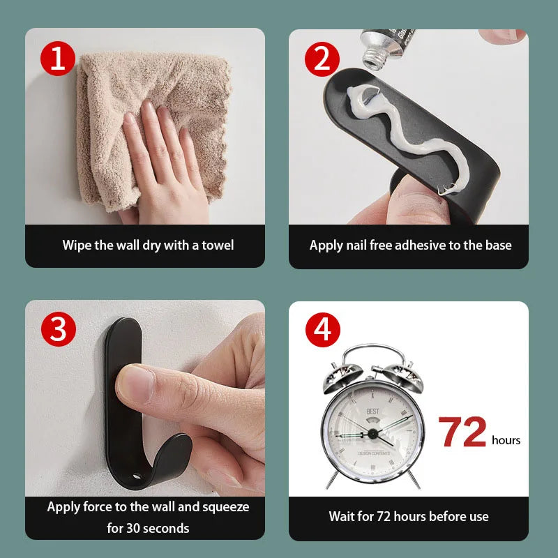 6Pcs Self-Adhesive Wall Hooks for Home Organization - Image 19