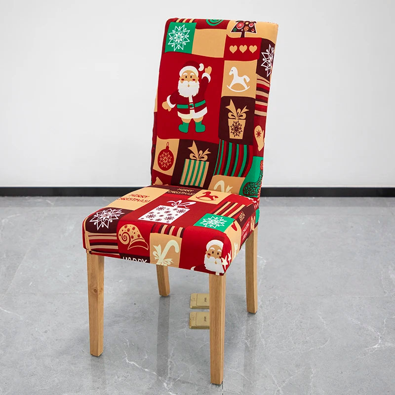 Festive Christmas Chair Covers with Santa & Snowman - Image 16